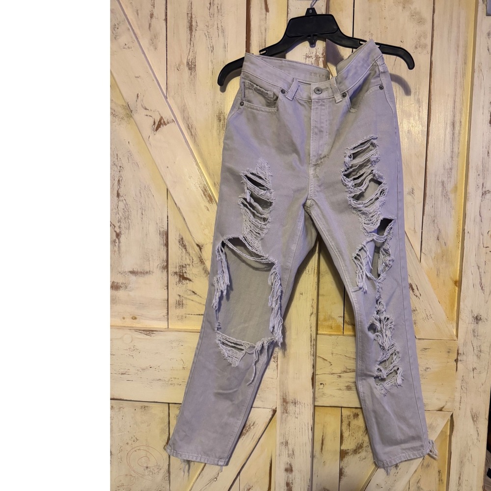 American Eagle Outfitters Women Distressed‎ Grunge Jeans Gray Size 6